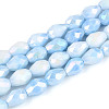 Anti-Tarnish Electroplate Glass Beads Strands GLAA-T025-13A-01-1
