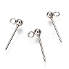 Non-Tarnish Original Color 304 Stainless Steel Ball Post Stud Earring Findings STAS-C018-23P-03-1