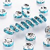 Brass Grade A Rhinestone Spacer Beads RSB034NF-13-1