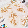 Flower Polyester Embroidery Sew on Appliques PATC-WH0020-32D-4