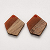 Resin & Walnut Wood Pendants X-RESI-S384-003A-A01-1