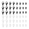 48Pcs 8 Styles Spray Painted 304 Stainless Steel Lobster Claw Clasps STAS-UN0050-07-1