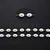 304 Stainless Steel & ABS Plastic Imitation Pearl Beaded Chains CHS-S008-015G-4