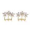 Crystal Rhinestone Triple Trees Stud Earrings EJEW-C006-05-1