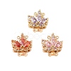 Brass Micro Pave Cubic Zirconia Box Clasps KK-B100-035G-1