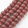 Natural Red Jasper Round Beads Strands X-GSR011-1