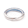 Adjustable Brass Micro Pave Cubic Zirconia Cuff Rings RJEW-L098-007E-P-3