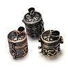 Carved Column Rack Plating Brass Prayer Box Pendants KK-L101-37-1