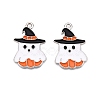 Halloween Theme Alloy Enamel Pendants ENAM-T020-08F-2