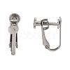 Tarnish Resistant 304 Stainless Steel Clip-on Earring Settings X-STAS-Q227-01-2