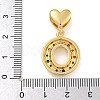 Brass Micro Pave Colorful Cubic Zirconia Pendants KK-P281-01G-O-3