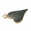 Rack Plating Brass Micro Pave Cubic Zirconia Pendants KK-E281-01G-4