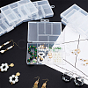 6Pcs Rectangle Polypropylene(PP) Bead Storage Container CON-AN0001-01-7