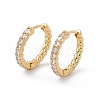 Clear Cubic Zircon Hoop Earrings EJEW-B014-04G-1