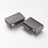304 Stainless Steel Magnetic Clasps with Glue-in Ends STAS-I011-15B-3