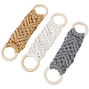 3Pcs 3 Colors Handmade Macrame Cotton Hanging Towel Holder AJEW-CN0006-37-7