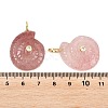 Natural Strawberry Quartz Pendants G-H353-02G-04-3