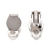 Iron Clip-on Earring Settings IFIN-R204-09-1