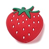 Strawberry Food Grade Eco-Friendly Silicone Focal Beads SIL-K003-01A-1