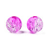Transparent Crackle Acrylic Beads CACR-N002-02B-4