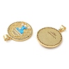 Rack Plating Brass Micro Pave Cubic Zirconia Pendants KK-P268-07G-3