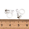 201 Stainless Steel Clip-on Earring Settings STAS-F311-14P-3