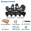 Wood & Iron Wall Mounted Hangers HJEW-WH0055-098-3