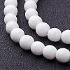 Synthetic White Agate Beads Strands G-D419-8mm-01-2