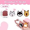 16 Pieces Acrylic Dog Brooch Pins Set JBR112A-2