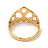 Ion Plating(IP) 201 Stainless Steel Crown Thick Finger Ring for Women RJEW-G266-38G-2