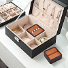 Square Imitation Leather with Fibre Cloth Loose Diamond Jewelry Display Case ODIS-WH0038-23A-6