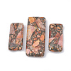 Synthetic Gold Line Regalite/Imperial Jasper/Sea Sediment Jasper Pendants G-S328-002D-2