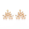 Brass Micro Pave Cubic Zirconia Pendants KK-N263-43G-1