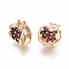 Brass Micro Pave Chocolate Cubic Zirconia Charms X-KK-S360-047-NF-3