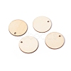 Unfinished Natural Poplar Wood Pendants WOOD-E010-06A-2
