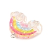 Transparent Resin Pendants X-CRES-B012-01-3