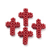 Dyed Synthetic Coral Woven Beads CORA-Q031-01-1