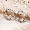 201 Stainless Steel Hoop Earrings LS-EJEW-P304-15A-P-1