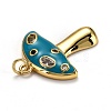 Autumn Theme Real 18K Gold Plated Brass Micro Pave Cubic Zirconia Pendants X-ZIRC-L100-019A-G-3