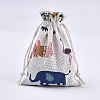 5Pcs Polycotton(Polyester Cotton) Packing Pouches Drawstring Bags ABAG-FP0001-05-4