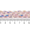AB Color Plated Transparent Electroplate Beads Strands EGLA-H104-05C-4
