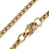 201 Stainless Steel Hollow Rectangle with Cross Pendant Box Chain Necklaces LS-NJEW-D089-06G-3