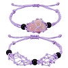 Adjustable Braided Nylon Cord Macrame Pouch Bracelet Making AJEW-SW00013-06-1