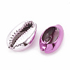 Electroplated Natural Cowrie Shell Beads X-SSHEL-S258-06D-2