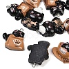 Coffee Theme Opaque Resin Pendants RESI-P052-04P-M-3