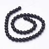 Synthetic Black Stone Beads Strands G508-6-2