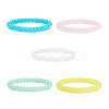 6.5MM Imitation Jade Glass Round Beaded Stretch Bracelet for Women BJEW-JB07658-1