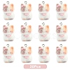 Cat Shape Flocky Opaque Resin Pendants RESI-YWC0002-04E-1