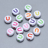 Craft Acrylic Horizontal Hole Letter Beads SACR-S201-11U-1