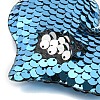 PVC Reflective Sequin Heart Pendant Keychain KEYC-L033-01P-07-2